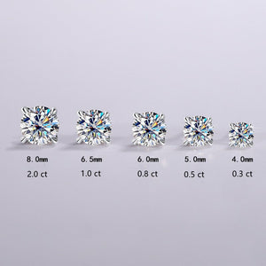 Color Moissanite Flat Back Stud Earrings - Perimade & Co.