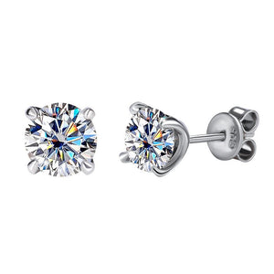 Color Moissanite Flat Back Stud Earrings - Perimade & Co.