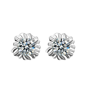 Color Moissanite Sunflower Stud Earrings - Perimade & Co.