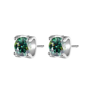 Color Moissanite Wedding Stud Earrings - Perimade & Co.