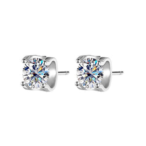 Color Moissanite Wedding Stud Earrings - Perimade & Co.