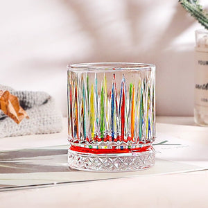 Color Paint Stripe Whiskey Drinking Glass - Perimade & Co.