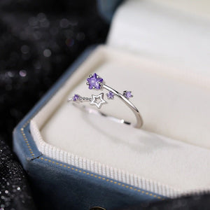 Colorful Celestial Star CZ Stacking Open Ring - Perimade & Co.