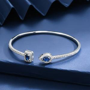 Colorful CZ Geometric Asymmetric Cuff Bracelet - Perimade & Co.