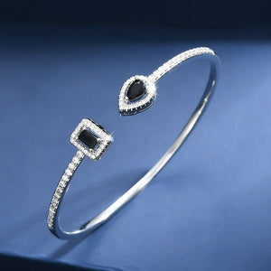 Colorful CZ Geometric Asymmetric Cuff Bracelet - Perimade & Co.