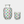 Two glass vases with colorful dot patterns on a white background