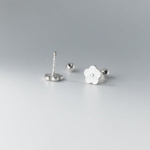 Colorful Enamel Flower Cartilage Stud Earrings - Perimade & Co.