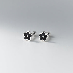 Colorful Enamel Flower Cartilage Stud Earrings - Perimade & Co.
