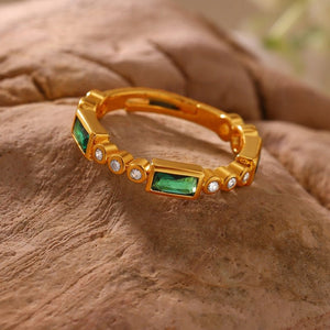 Colorful Multi Shape CZ Stackable Open Ring - Perimade & Co.