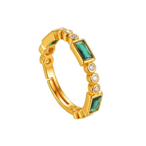 Colorful Multi Shape CZ Stackable Open Ring - Perimade & Co.