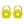 Pair of yellow flower-shaped earrings with gold hoop accents on a white background