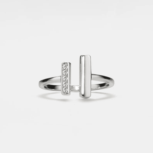 Colorless Gemstone Stacking Wire Ring - Perimade & Co.