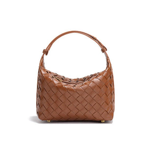 Convertible Woven Leather Hobo Handbag - Perimade & Co.