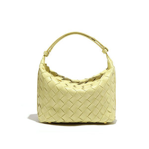 Convertible Woven Leather Hobo Handbag - Perimade & Co.