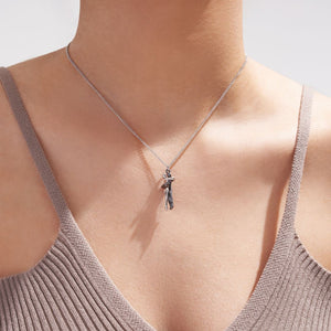 Couple Hug Two - Tone Pendant Necklace - Perimade & Co.