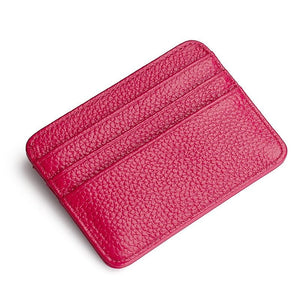 Pink textured cardholder on a white background