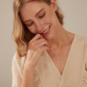 Crescent Moon Charm Pendant Necklace - Perimade & Co.