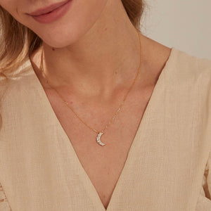 Crescent Moon Charm Pendant Necklace - Perimade & Co.