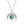 Crescent Moon Round Stone Charm Necklace - Perimade & Co.