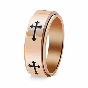 Cross Anxiety Fidget Spinner Band Ring - Perimade & Co.