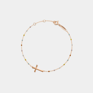 Cross Boho Color Bead Stacking Bracelet - Perimade & Co.
