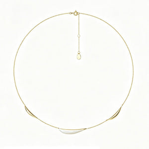 Curved Wave Mother Of Pearl Collar Necklace - Perimade & Co.