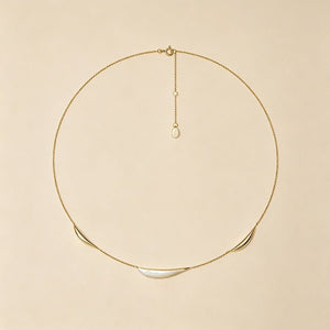 Curved Wave Mother Of Pearl Collar Necklace - Perimade & Co.