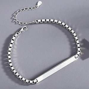 Custom Bar Couple Matching Chain Bracelet - Perimade & Co.