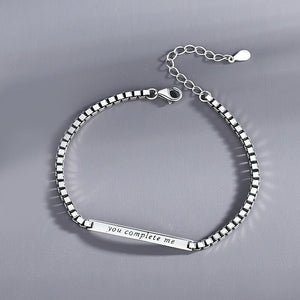 Custom Bar Couple Matching Chain Bracelet - Perimade & Co.