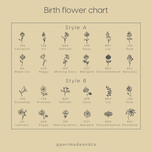 Custom Birth Flower Climber Stud Earrings - Perimade & Co.
