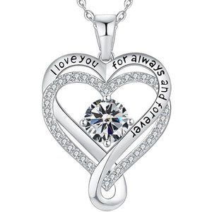 Custom Birthstone Heart Pendant Necklace - Perimade & Co.