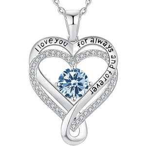Custom Birthstone Heart Pendant Necklace - Perimade & Co.