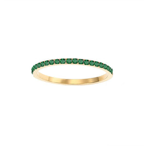 Custom Birthstone Thin Stacking Eternity Ring - Perimade & Co.
