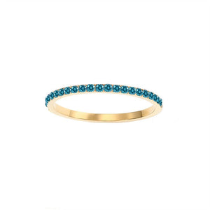 Custom Birthstone Thin Stacking Eternity Ring - Perimade & Co.