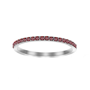 Custom Birthstone Thin Stacking Eternity Ring - Perimade & Co.