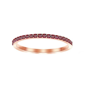 Custom Birthstone Thin Stacking Eternity Ring - Perimade & Co.