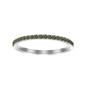 Custom Birthstone Thin Stacking Eternity Ring - Perimade & Co.