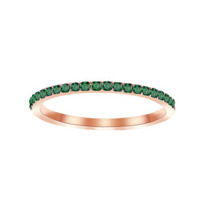 Custom Birthstone Thin Stacking Eternity Ring - Perimade & Co.