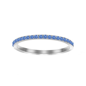 Custom Birthstone Thin Stacking Eternity Ring - Perimade & Co.
