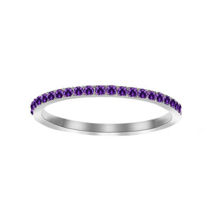 Custom Birthstone Thin Stacking Eternity Ring - Perimade & Co.
