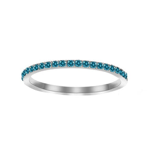 Custom Birthstone Thin Stacking Eternity Ring - Perimade & Co.