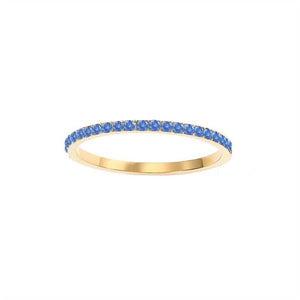 Custom Birthstone Thin Stacking Eternity Ring - Perimade & Co.