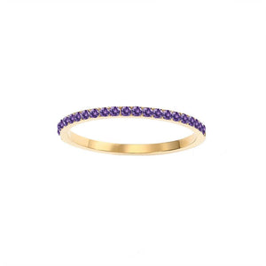 Custom Birthstone Thin Stacking Eternity Ring - Perimade & Co.