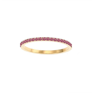 Custom Birthstone Thin Stacking Eternity Ring - Perimade & Co.