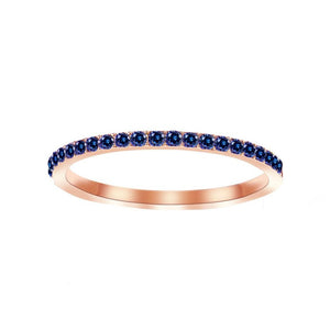 Custom Birthstone Thin Stacking Eternity Ring - Perimade & Co.