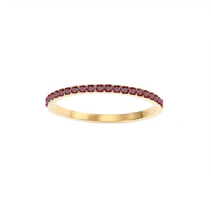 Custom Birthstone Thin Stacking Eternity Ring - Perimade & Co.