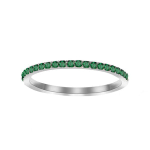Custom Birthstone Thin Stacking Eternity Ring - Perimade & Co.