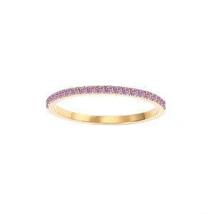 Custom Birthstone Thin Stacking Eternity Ring - Perimade & Co.
