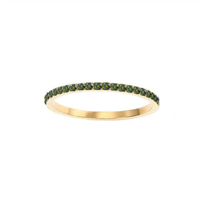 Custom Birthstone Thin Stacking Eternity Ring - Perimade & Co.