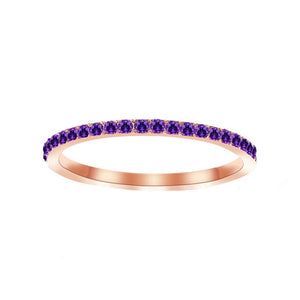 Custom Birthstone Thin Stacking Eternity Ring - Perimade & Co.